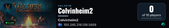 Colvinheim2 live status badge