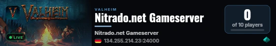 Nitrado.net Gameserver live status badge