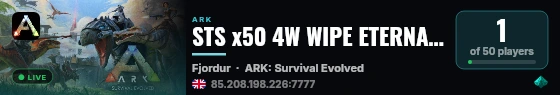 STS x50 4W WIPE ETERNAL-PRIMAL FEAR PVE CROPS/SHOP - (v361.7) live status badge
