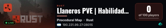 Llaneros PVE | Habilidades, Eventos, Negocios, Raids live status badge