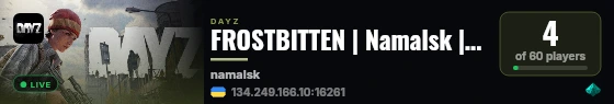FROSTBITTEN | Namalsk | Hardcore | NO BASES live status badge