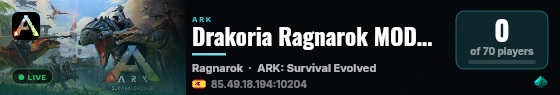 Drakoria Ragnarok MODS - (v358.24) live status badge