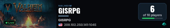 GISRPG live status badge