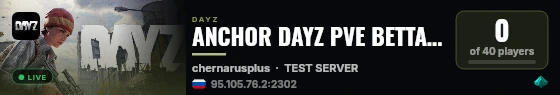 ANCHOR DAYZ PVE BETTA WIPE 16.08 live status badge
