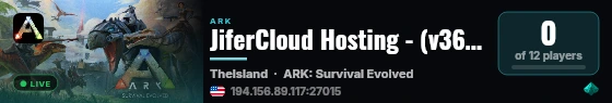 JiferCloud Hosting - (v361.7) live status badge