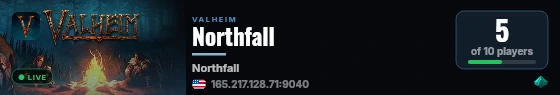 Northfall live status badge