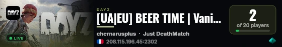 [UA|EU] BEER TIME | Vanilla | DeathMatch live status badge
