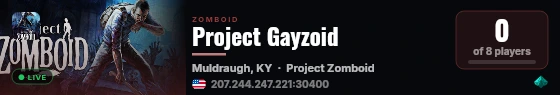Project Gayzoid live status badge