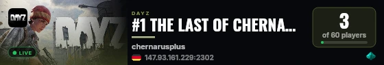 #1 THE LAST OF CHERNARUS.winter.survival.pvp.safezone. live status badge