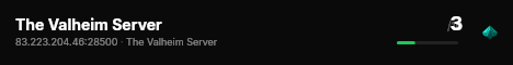 The Valheim Server live status badge