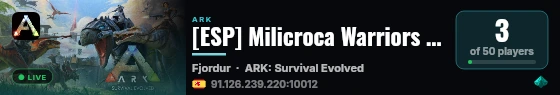 [ESP] Milicroca Warriors [FJORDUR][PVE] - (v361.7) live status badge