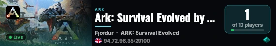 Ark: Survival Evolved by G-Portal.com - (v361.7) live status badge