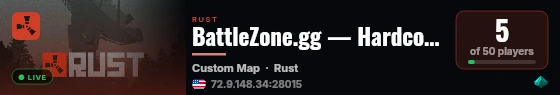 BattleZone.gg — Hardcore PvE | No Tech Tree | Skills | Raidab live status badge