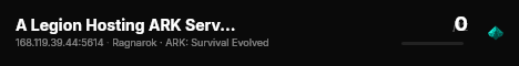 A Legion Hosting ARK Server2 - (v361.7) live status badge