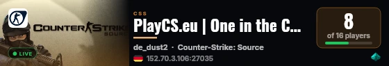 PlayCS.eu | One in the Chamber live status badge