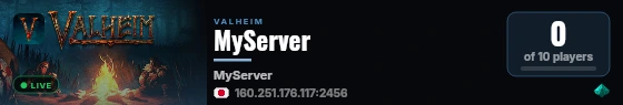 MyServer live status badge