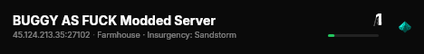 BUGGY AS FUCK Modded Server live status badge