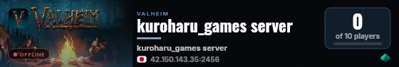 kuroharu_games server live status badge