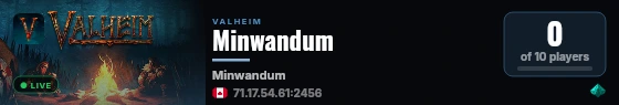 Minwandum live status badge