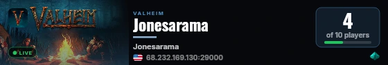 Jonesarama live status badge
