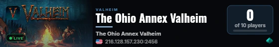 The Ohio Annex Valheim live status badge