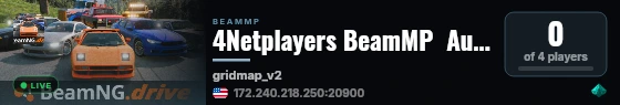 4Netplayers BeamMP  Autistas live status badge