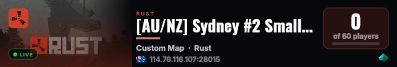 [AU/NZ] Sydney #2 Small 3k custom map build on roads live status badge
