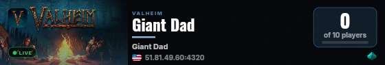 Giant Dad live status badge