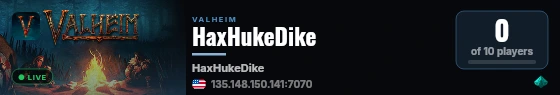 HaxHukeDike live status badge