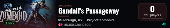 Gandalf's Passageway live status badge