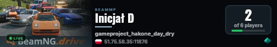 Inicjał D live status badge