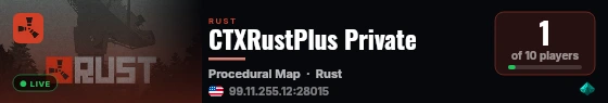 CTXRustPlus Private live status badge