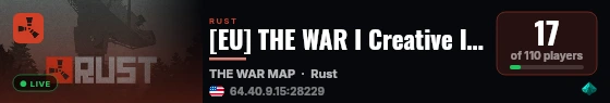 [EU] THE WAR I Creative I Builder Map live status badge