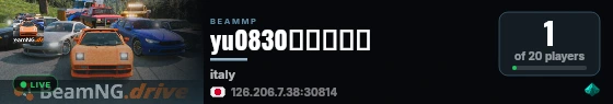 yu0830のサーバー live status badge