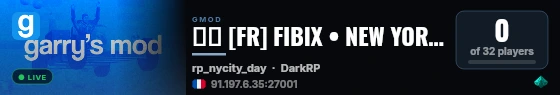 🇫🇷 [FR] FIBIX • NEW YORK ROLEPLAY live status badge