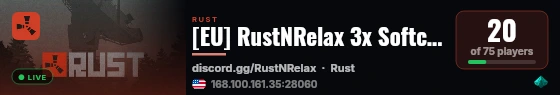 [EU] RustNRelax 3x Softcore | Monthly | No BP Wipes | Wiped 06/ live status badge