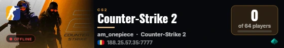 Counter-Strike 2 live status badge