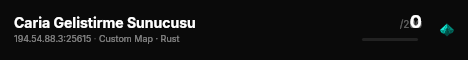Caria Gelistirme Sunucusu live status badge