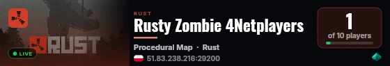 Rusty Zombie 4Netplayers live status badge