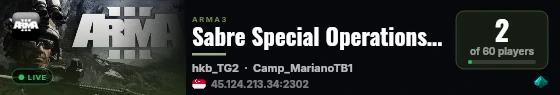 Sabre Special Operations Group live status badge