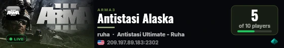 Antistasi Alaska live status badge