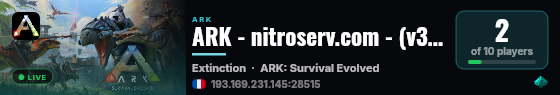 ARK - nitroserv.com - (v361.7) live status badge