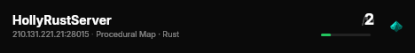 HollyRustServer live status badge