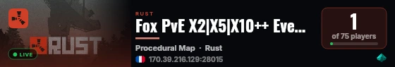 Fox PvE X2|X5|X10++ Events FR|PT|ES|CH|CA|BE live status badge