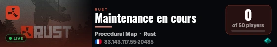 Maintenance en cours live status badge