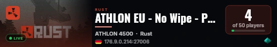 ATHLON EU - No Wipe - PvP - Raid Protection live status badge