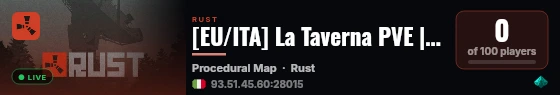 [EU/ITA] La Taverna PVE | Events | Friendly Community live status badge
