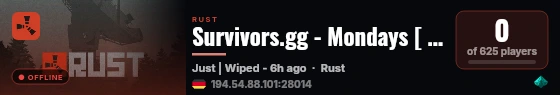 Survivors.gg - Mondays [ 2x Vanilla ] FULLWIPED 24.08 live status badge