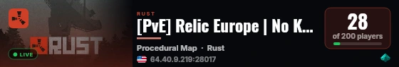[PvE] Relic Europe | No Killing | No Raiding | No Decay live status badge