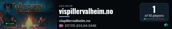 vispillervalheim.no live status badge